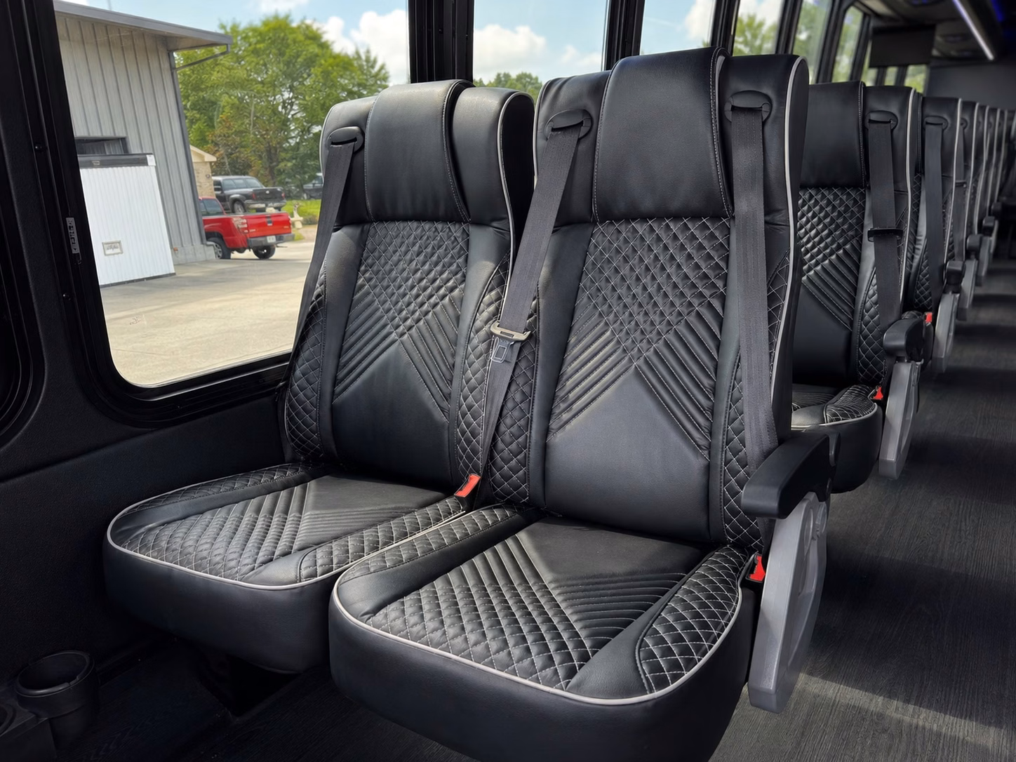 56 passenger charter bus inside